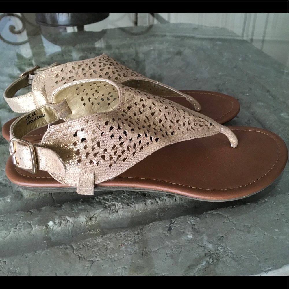 Coconuts Gold Sandals - Picture 2 of 4